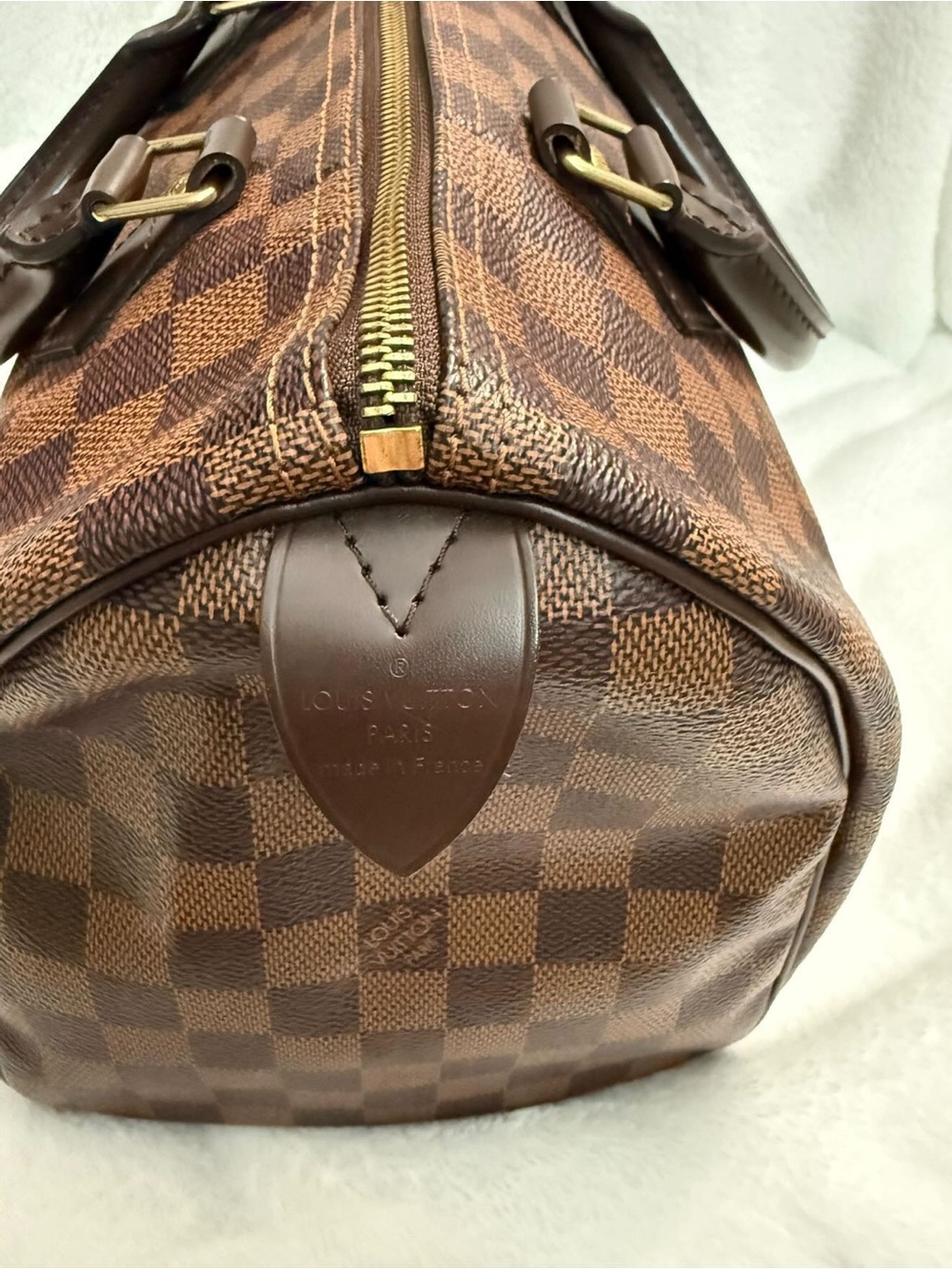 Louis Vuitton Brown Checkered Top-Handle Satchel - Picture 5 of 7